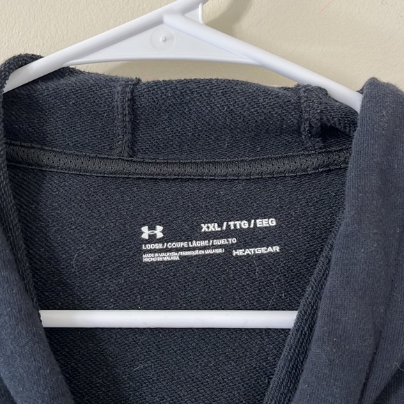 Under Armour Men’s Project Rock Black Terry Bull Sleeveless Hoodie Size XXL - Picture 7 of 9